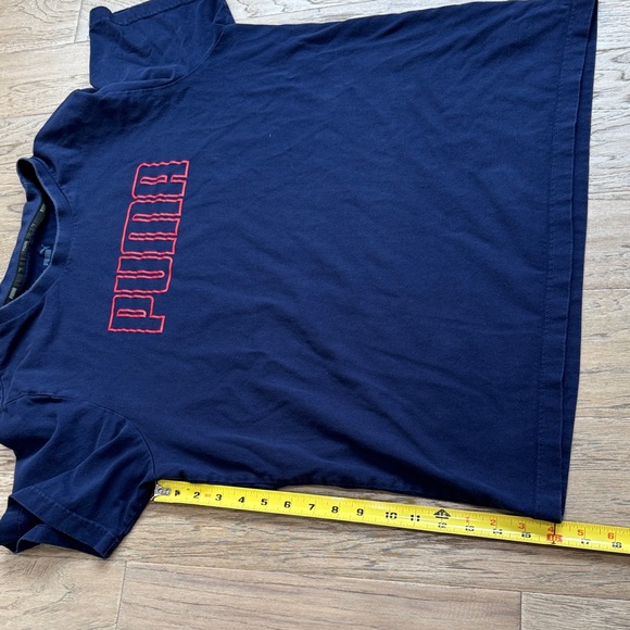 PUMA Navy Tee with Red Logo Size XL - Picture 8 of 10